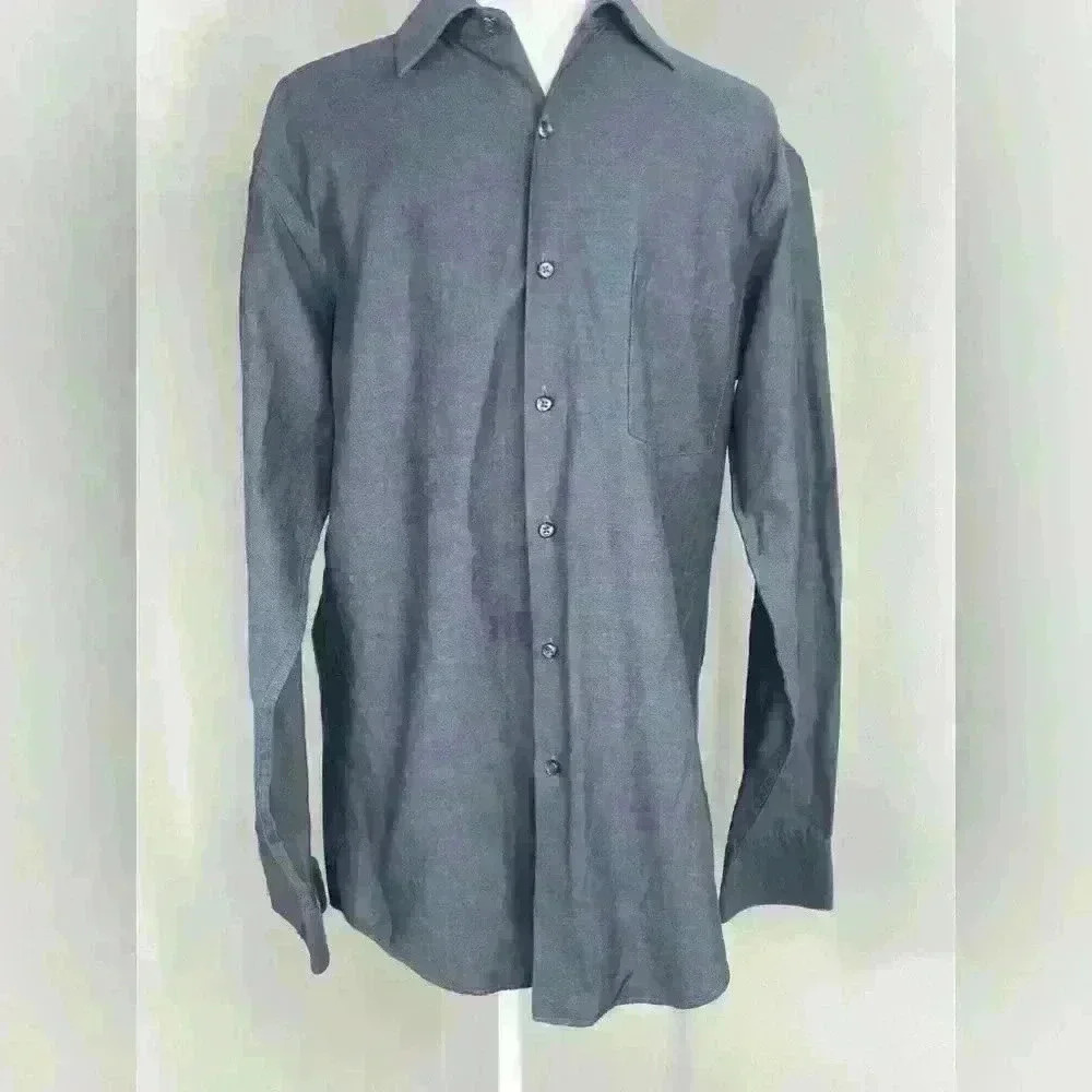 Arrow Men’s button up grey/blue dress shirt